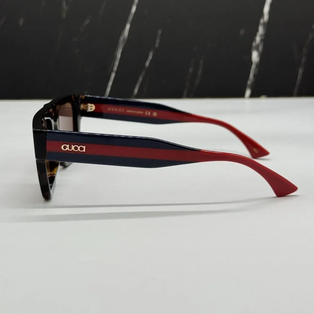 NEW GUCCI GG1868S 002 HAVANA BLUE RED UNISEX SUNGLASSES GUCCI